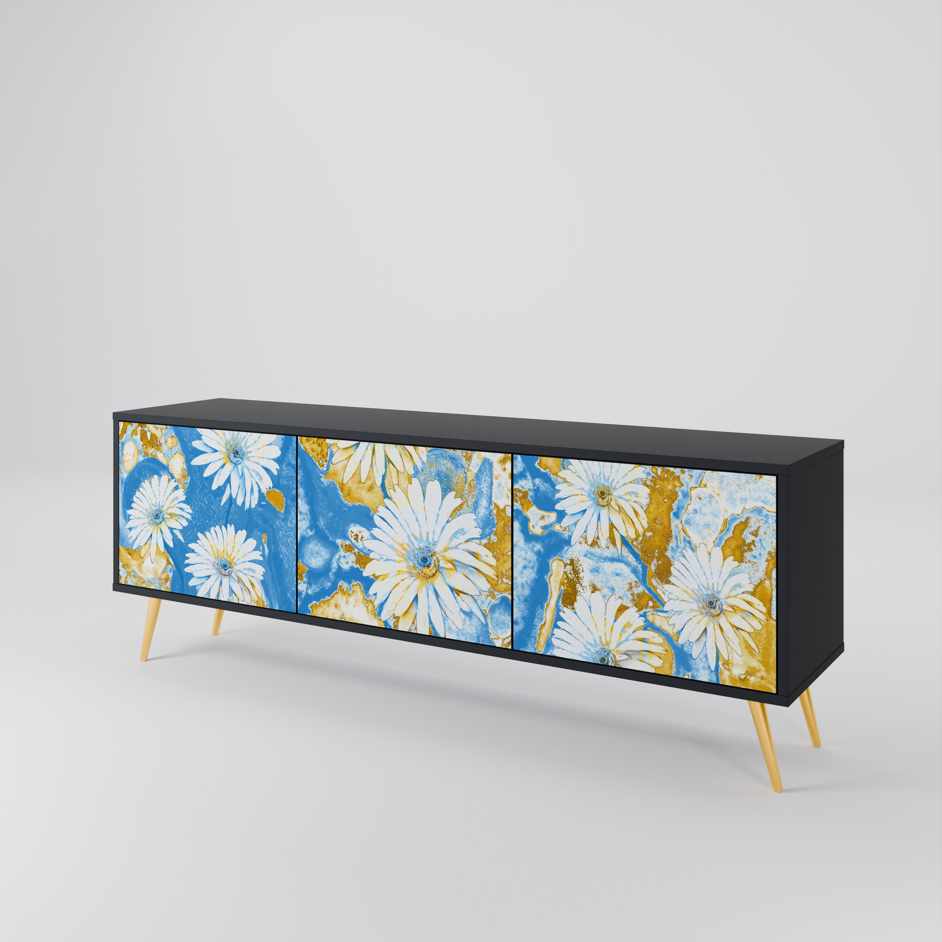 DAISY LUXE Mueble de TV de 3 Puertas