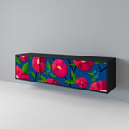 SPRING THOUGHTS Mueble de TV de 3 Puertas en Acabado Negro