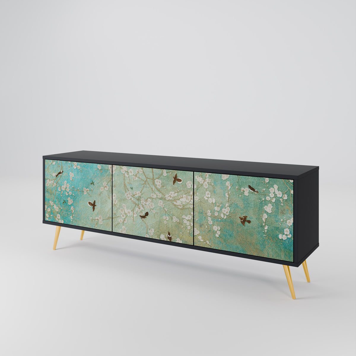 BLOOMING CHARM 3-Door TV Cabinet