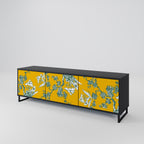 YELLOW CHINOISERIE Mueble de TV de 3 Puertas en Acabado Negro