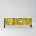 YELLOW CHINOISERIE Mueble de TV de 3 Puertas en Acabado Negro