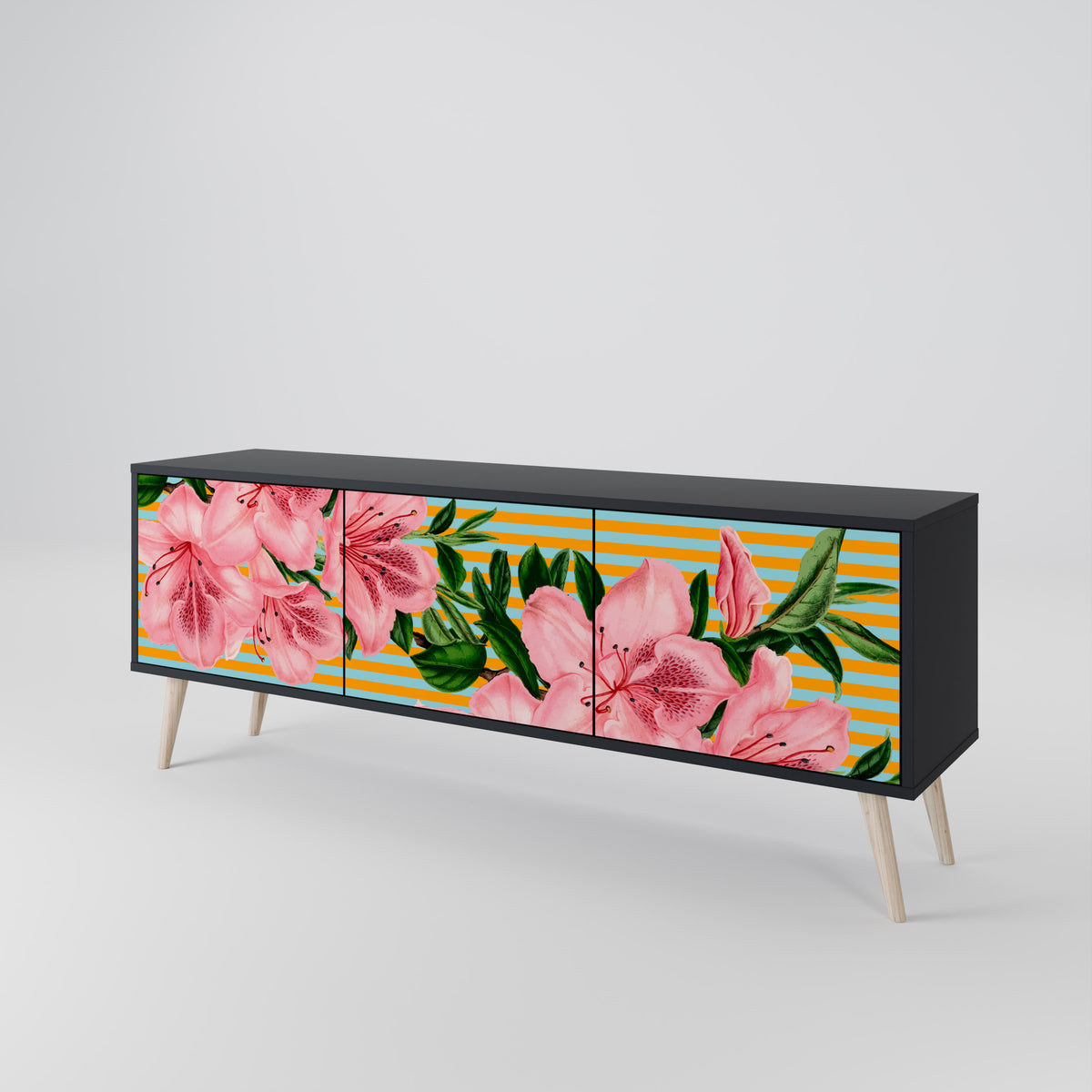 FRAGILE BEAUTY Mueble de TV de 3 Puertas