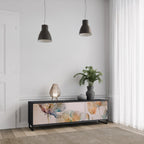 SOFTEN POPPY 3-Door TV Stand in Black Finish