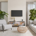 SOFTEN POPPY 3-Door TV Stand in Black Finish