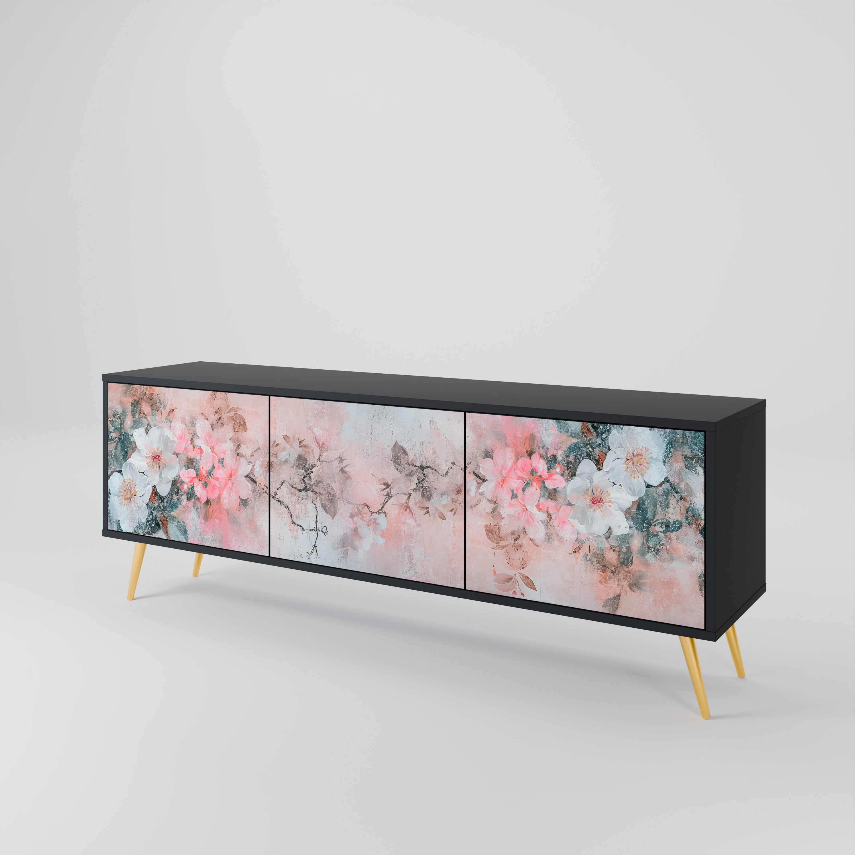 CHERRY BLOSSOM Mueble de TV de 3 Puertas