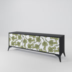 SEEDLING SONGBIRD 3-Door TV Stand in Black Finish