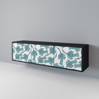 WATERSPOUT SONGIBIRD Mueble de TV de 3 Puertas en Acabado Negro