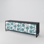 WATERSPOUT SONGIBIRD Mueble de TV de 3 Puertas en Acabado Negro