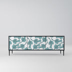 WATERSPOUT SONGIBIRD Mueble de TV de 3 Puertas en Acabado Negro