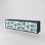 WATERSPOUT SONGIBIRD Mueble de TV de 3 Puertas en Acabado Negro