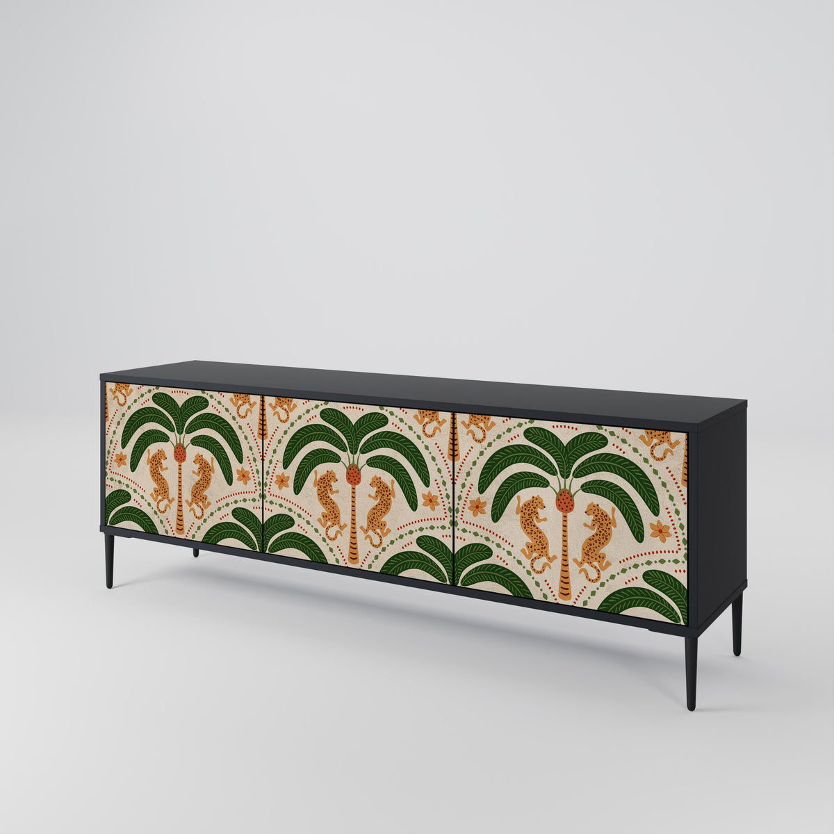 DANCING PREDATORS 3-Door TV Cabinet