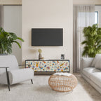 COLORFUL INSECTS Mueble de TV de 3 Puertas en Acabado Negro