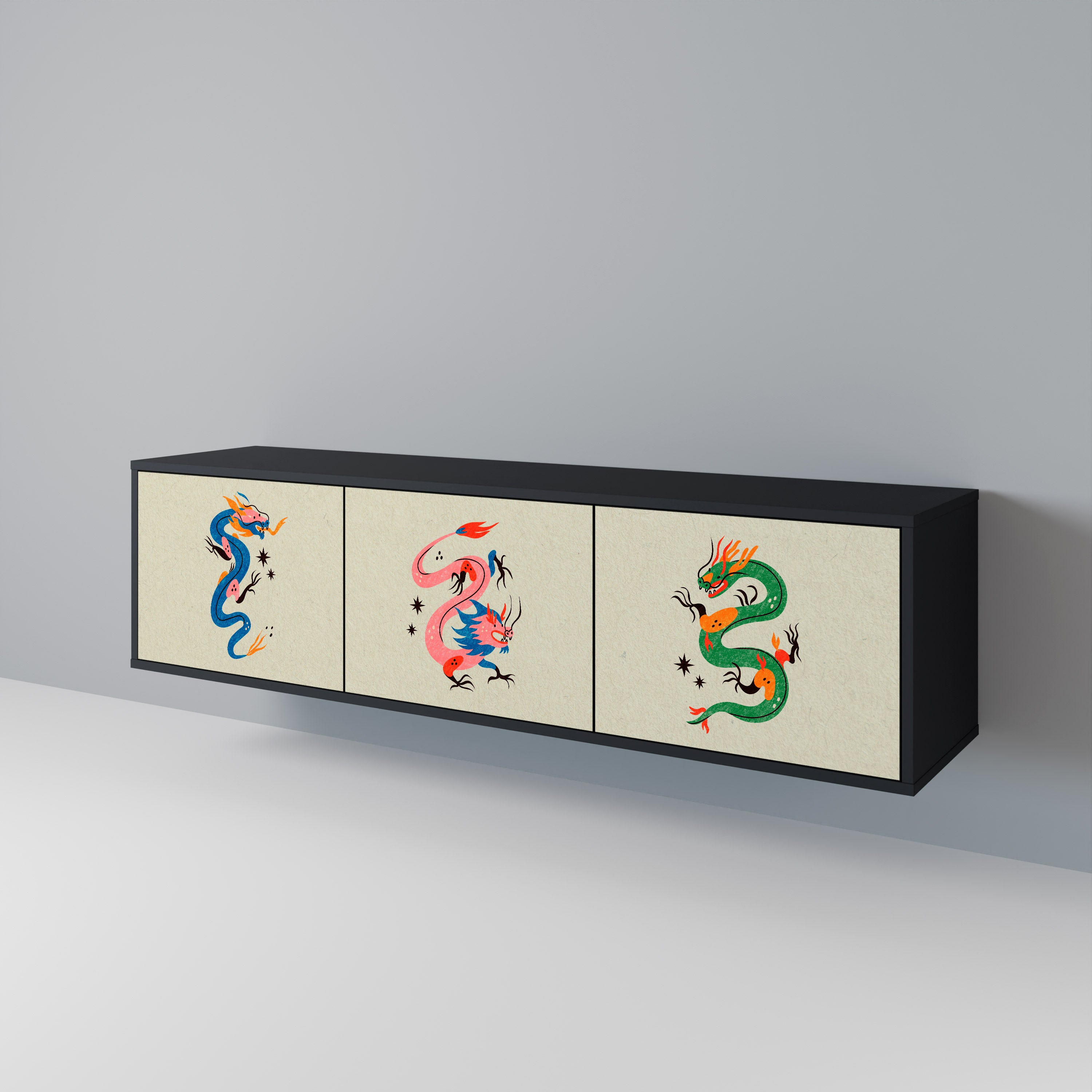 MYTHOLOGICAL CREATURES Mueble de TV de 3 Puertas