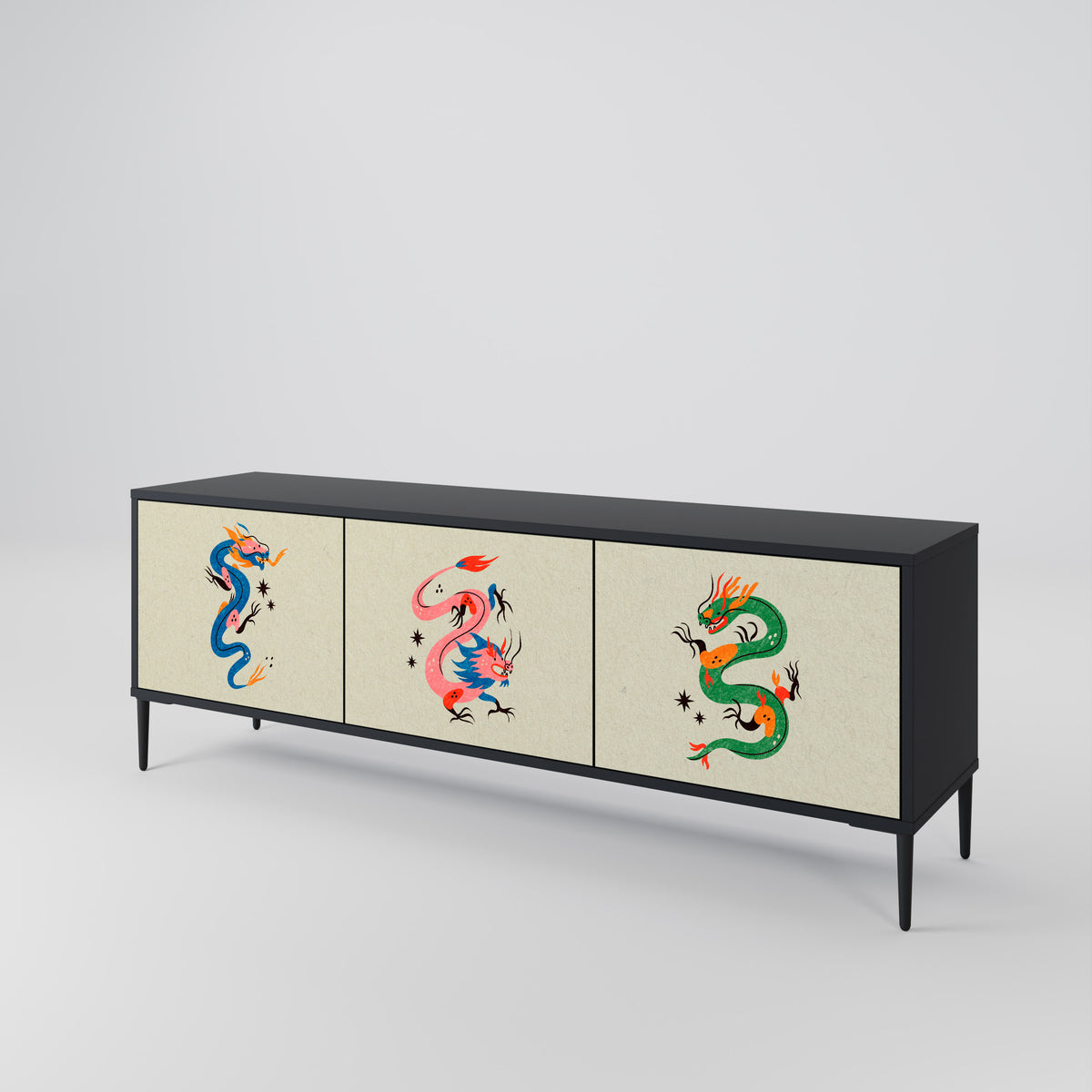 MYTHOLOGICAL CREATURES Mueble de TV de 3 Puertas