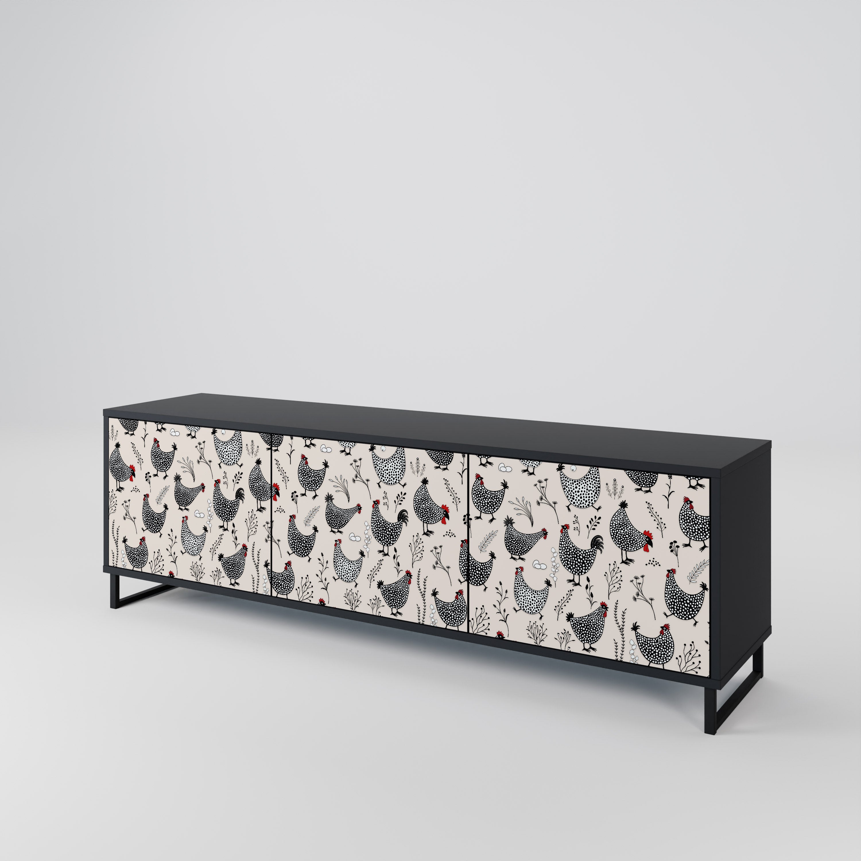 HAPPY HENS Mueble de TV de 3 Puertas