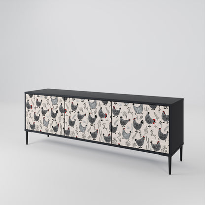 HAPPY HENS Mueble de TV de 3 Puertas