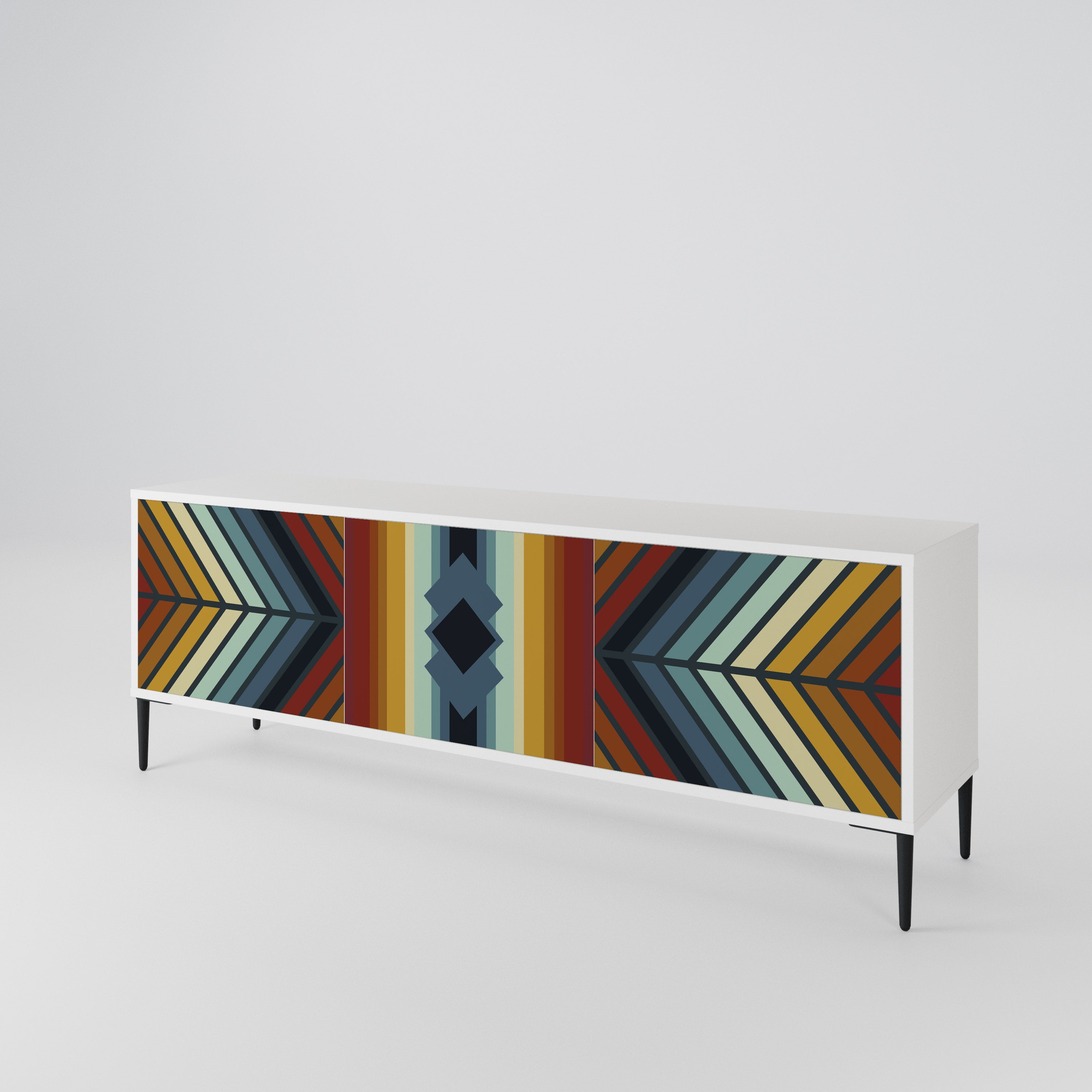INDIGENOUS ZIGZAG Mueble de TV de 3 Puertas