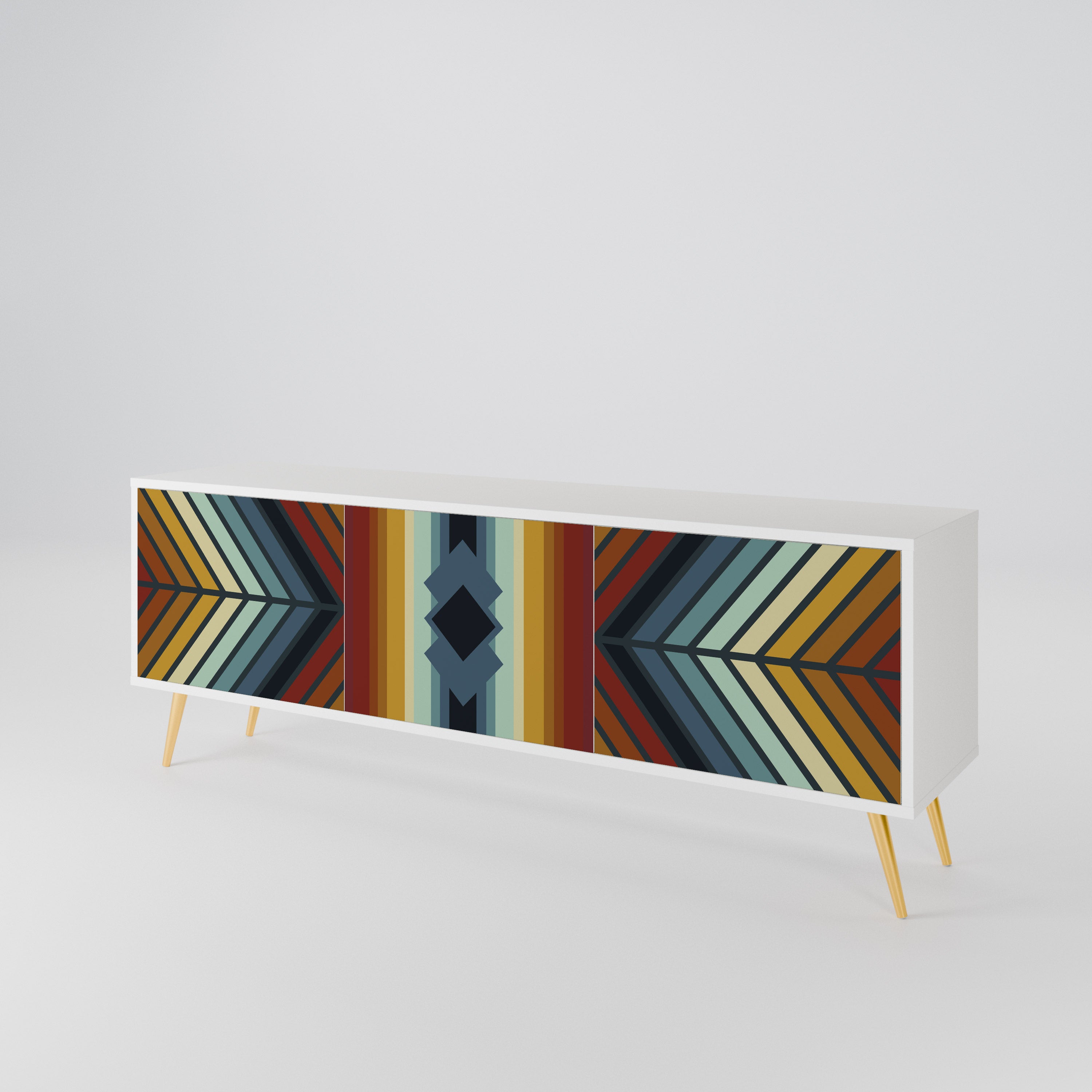 INDIGENOUS ZIGZAG Mueble de TV de 3 Puertas