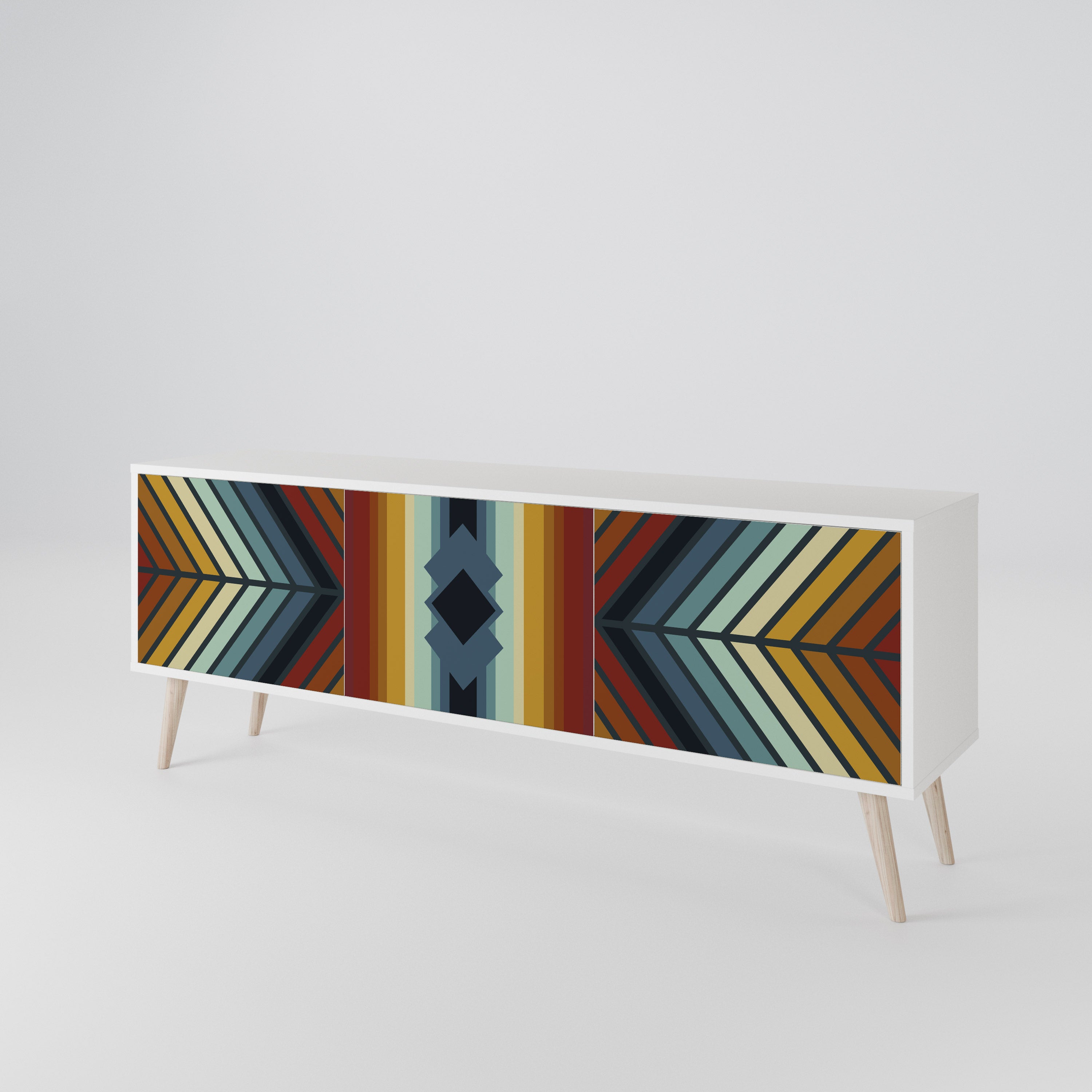 INDIGENOUS ZIGZAG Mueble de TV de 3 Puertas