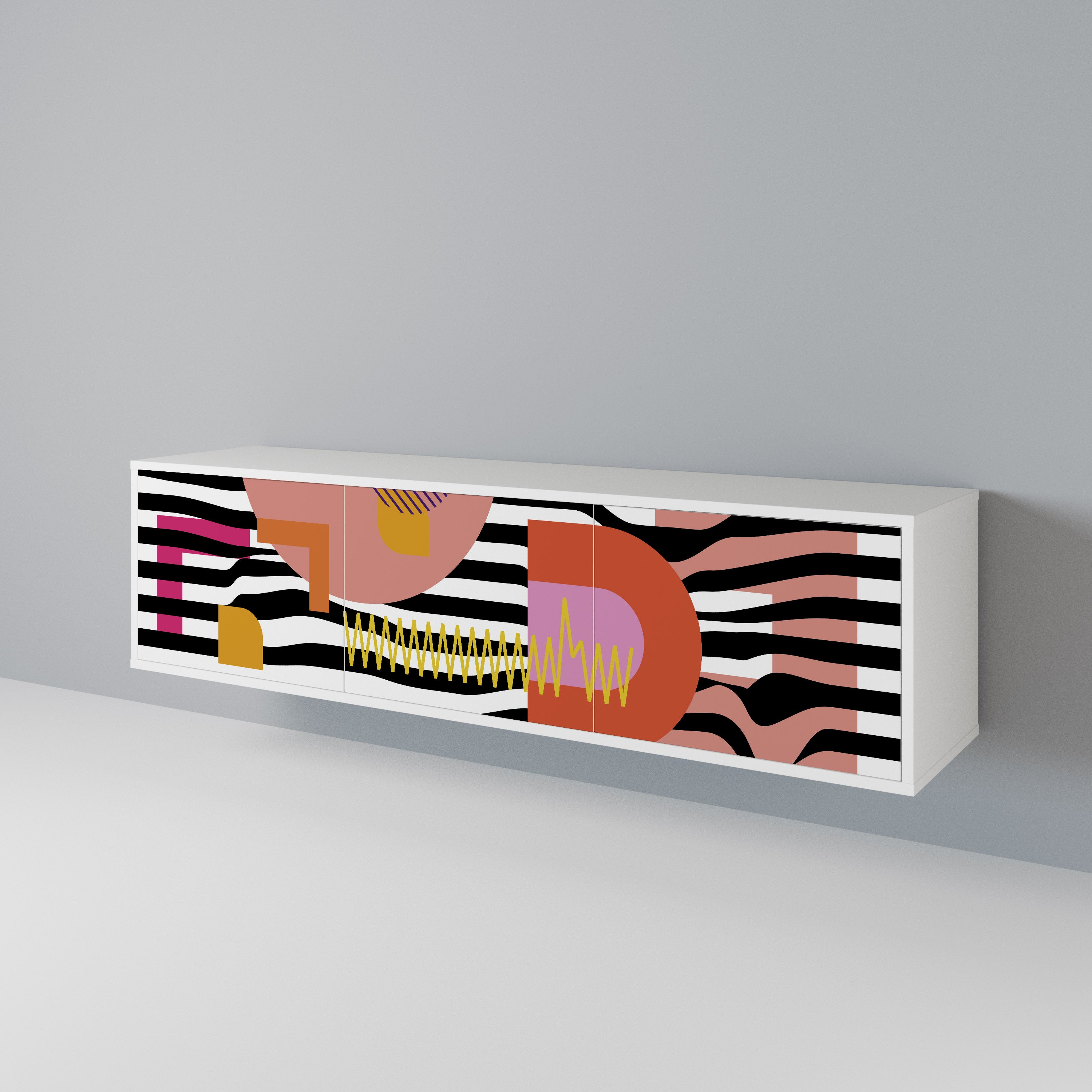 CHROMATIC ABSTRACT Mueble de TV de 3 Puertas