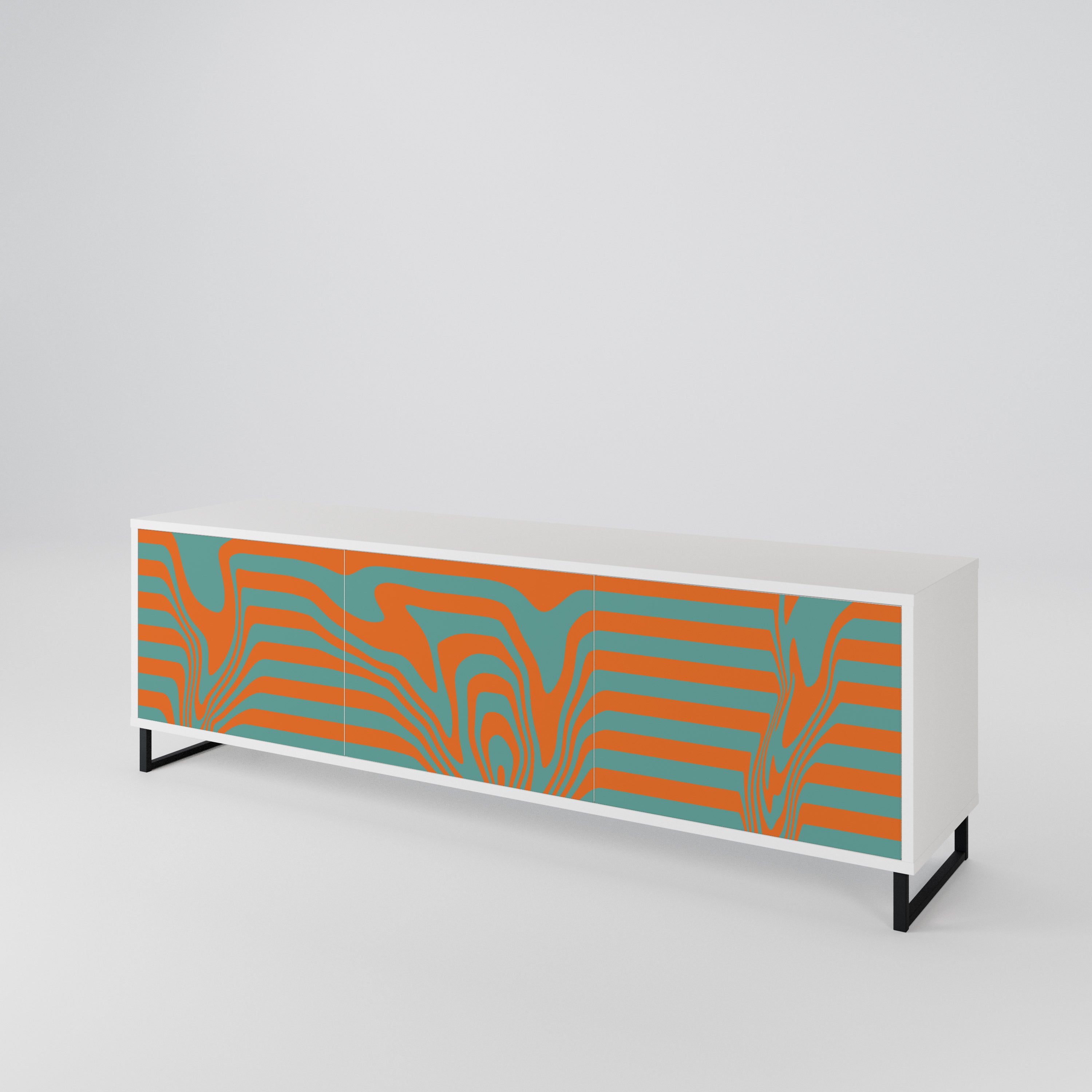 LINE COLLAPSE Mueble de TV de 3 Puertas