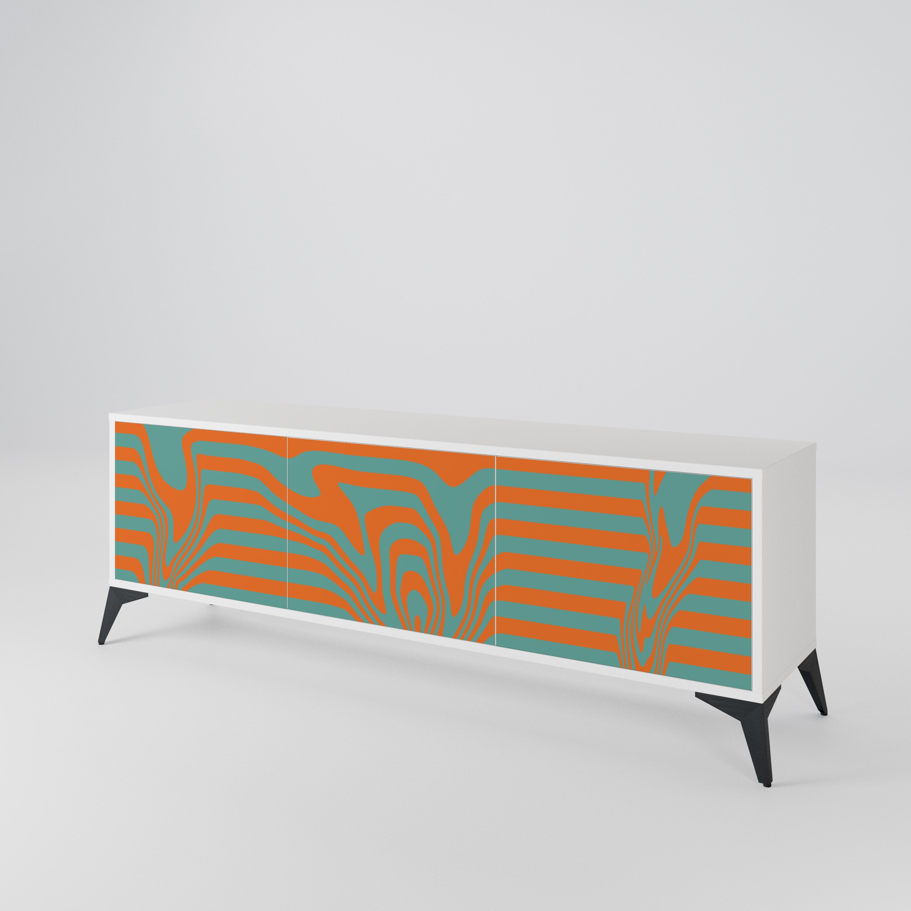 LINE COLLAPSE Mueble de TV de 3 Puertas