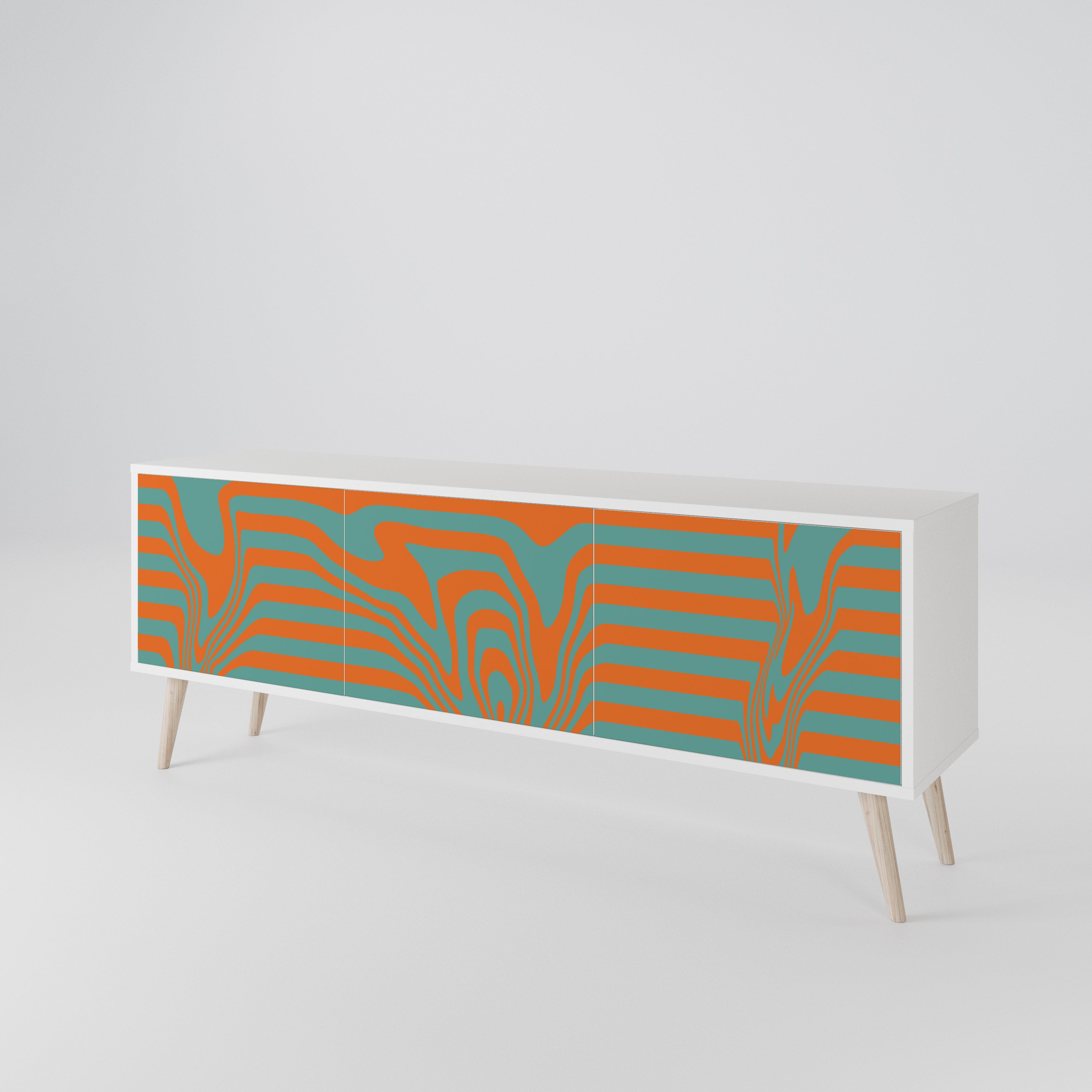 LINE COLLAPSE Mueble de TV de 3 Puertas