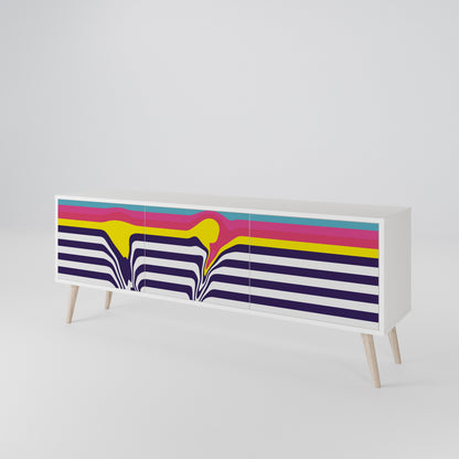 COLORFUL DIVERSION Mueble de TV de 3 Puertas
