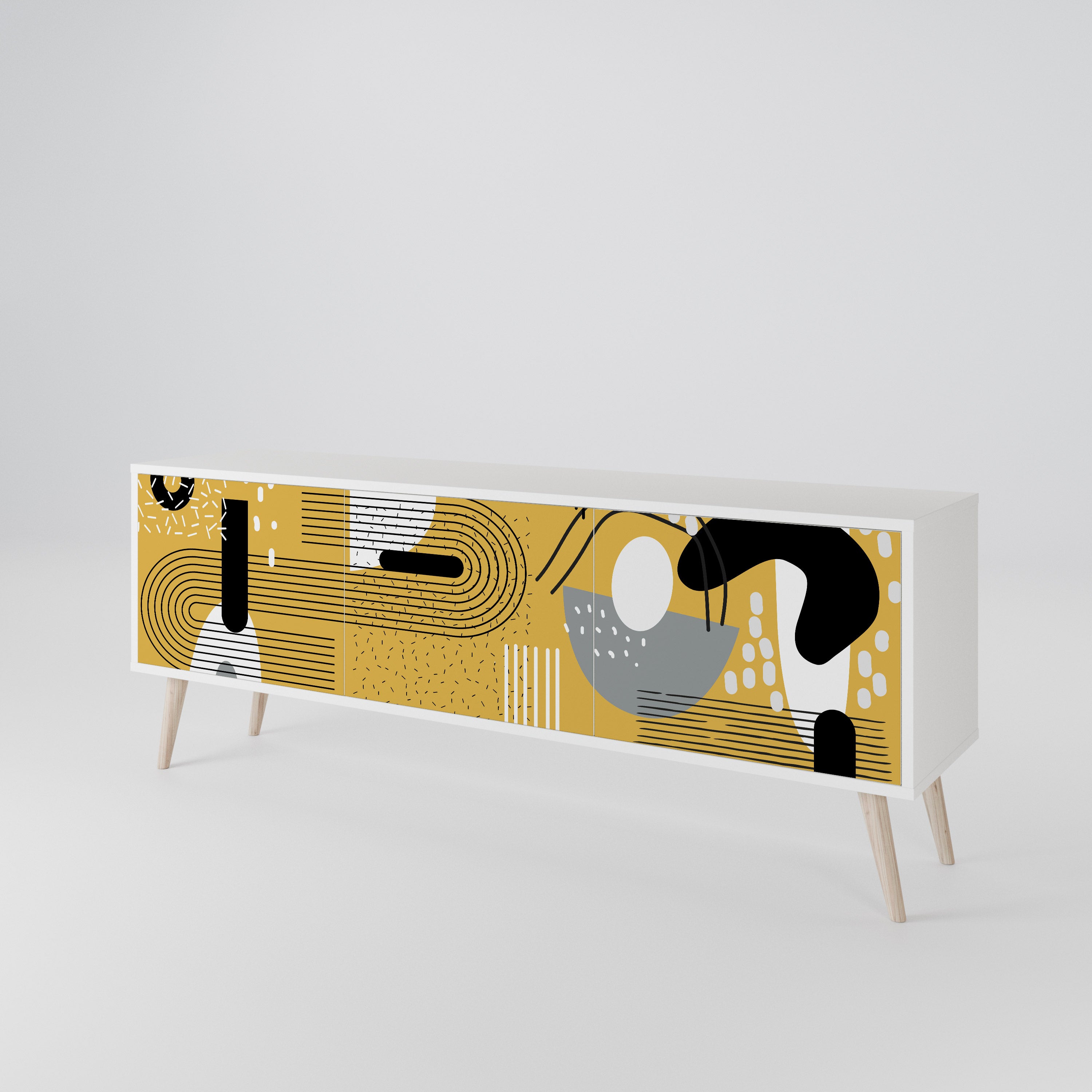 SHAPESHIFT SYMPHONY Mueble de TV de 3 Puertas