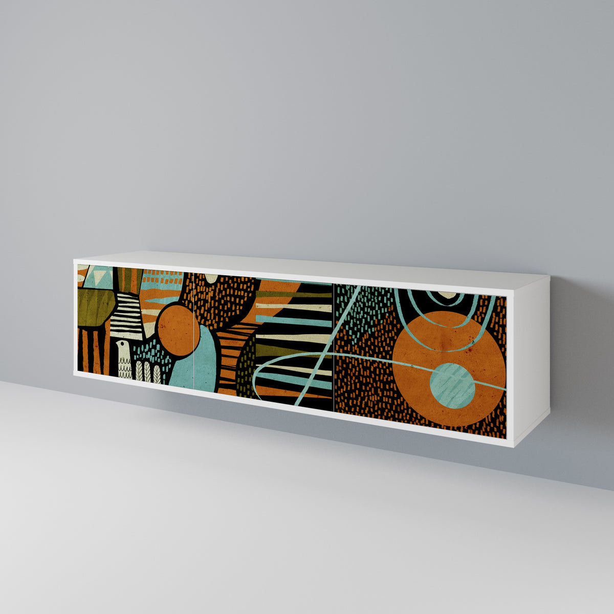 GEODE GLIMMER Mueble de TV de 3 Puertas