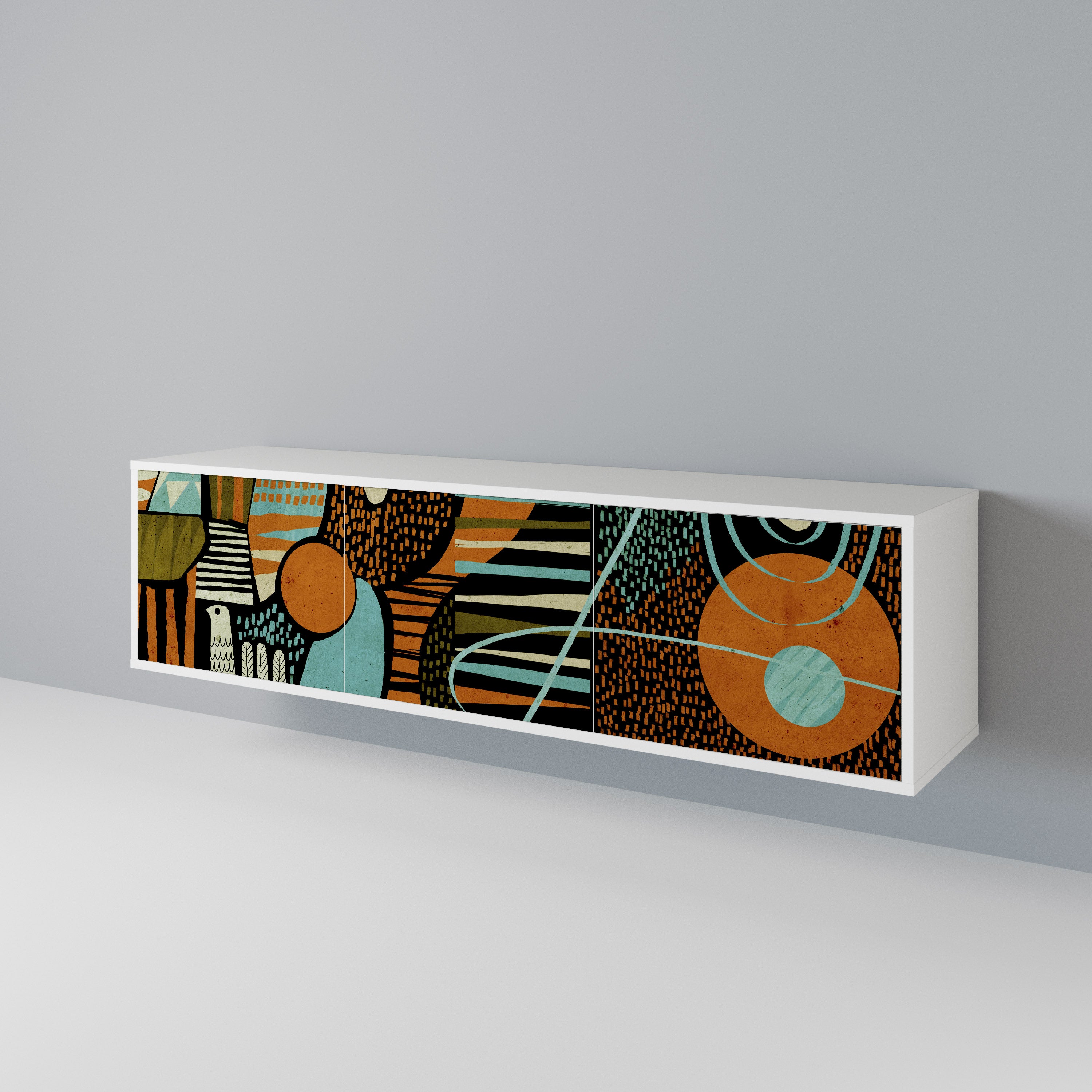 GEODE GLIMMER Mueble de TV de 3 Puertas