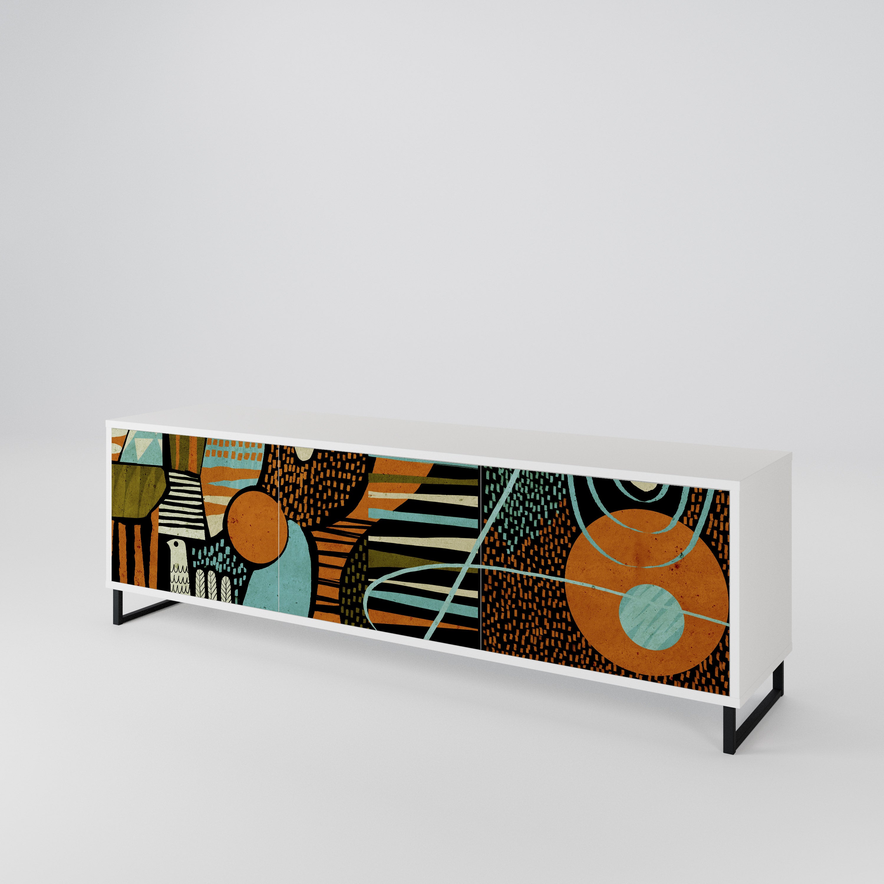 GEODE GLIMMER Mueble de TV de 3 Puertas