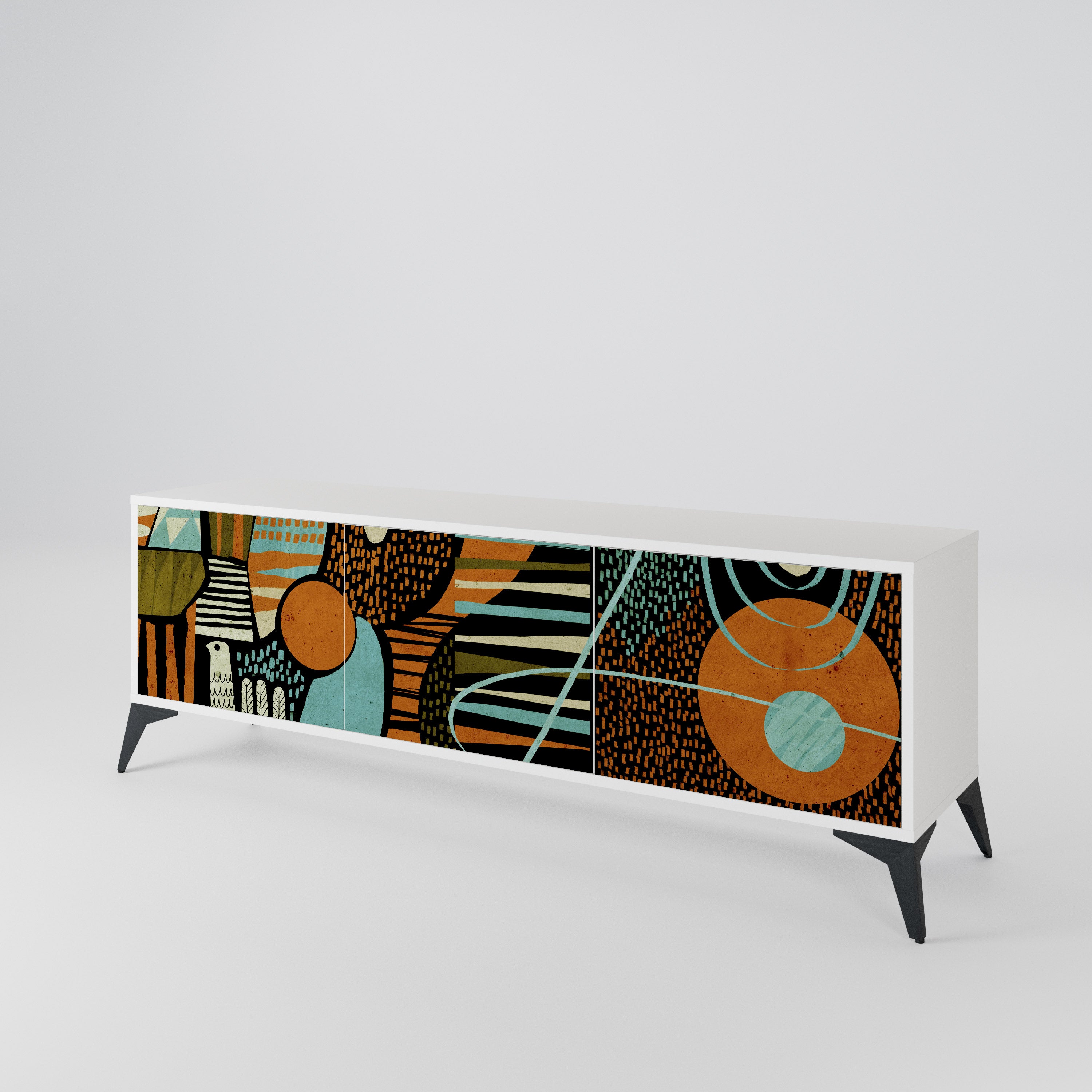 GEODE GLIMMER Mueble de TV de 3 Puertas