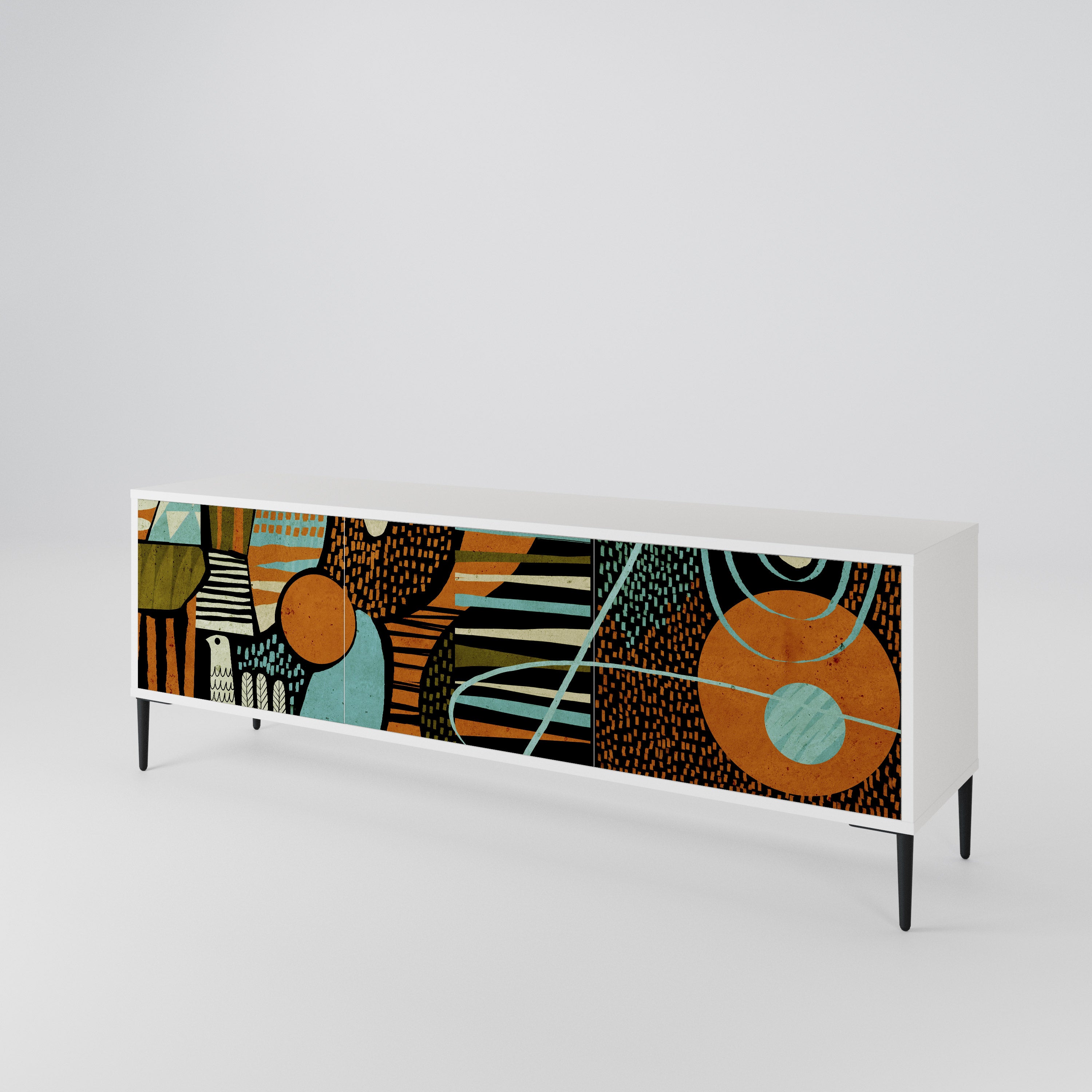 GEODE GLIMMER Mueble de TV de 3 Puertas