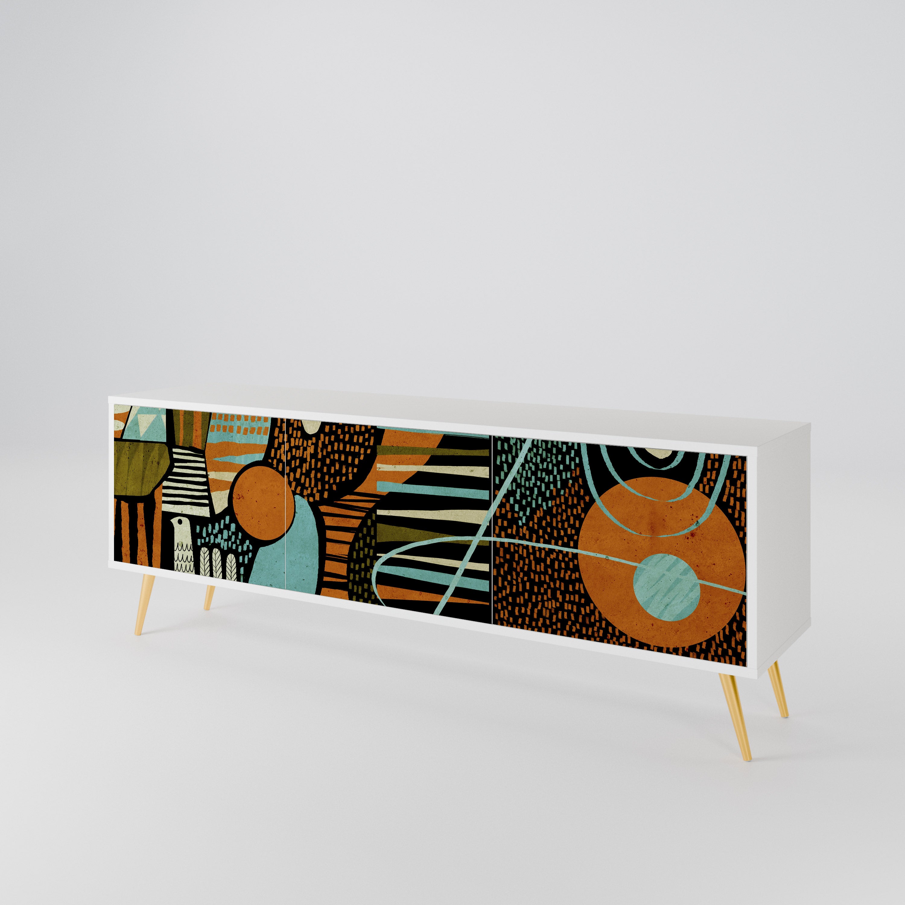 GEODE GLIMMER Mueble de TV de 3 Puertas