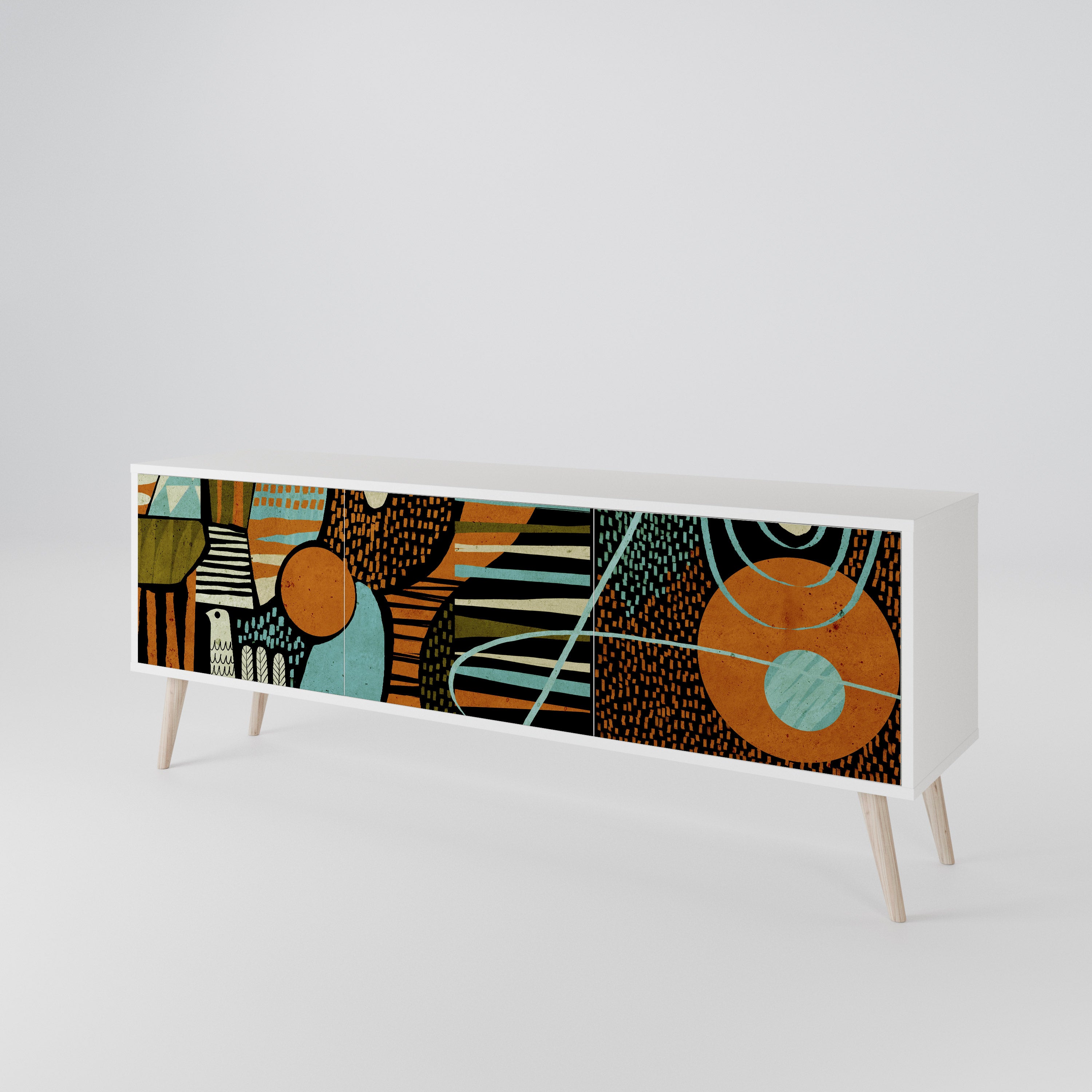 GEODE GLIMMER Mueble de TV de 3 Puertas