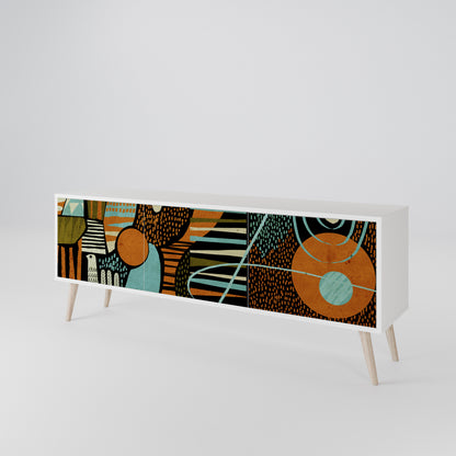 GEODE GLIMMER Mueble de TV de 3 Puertas