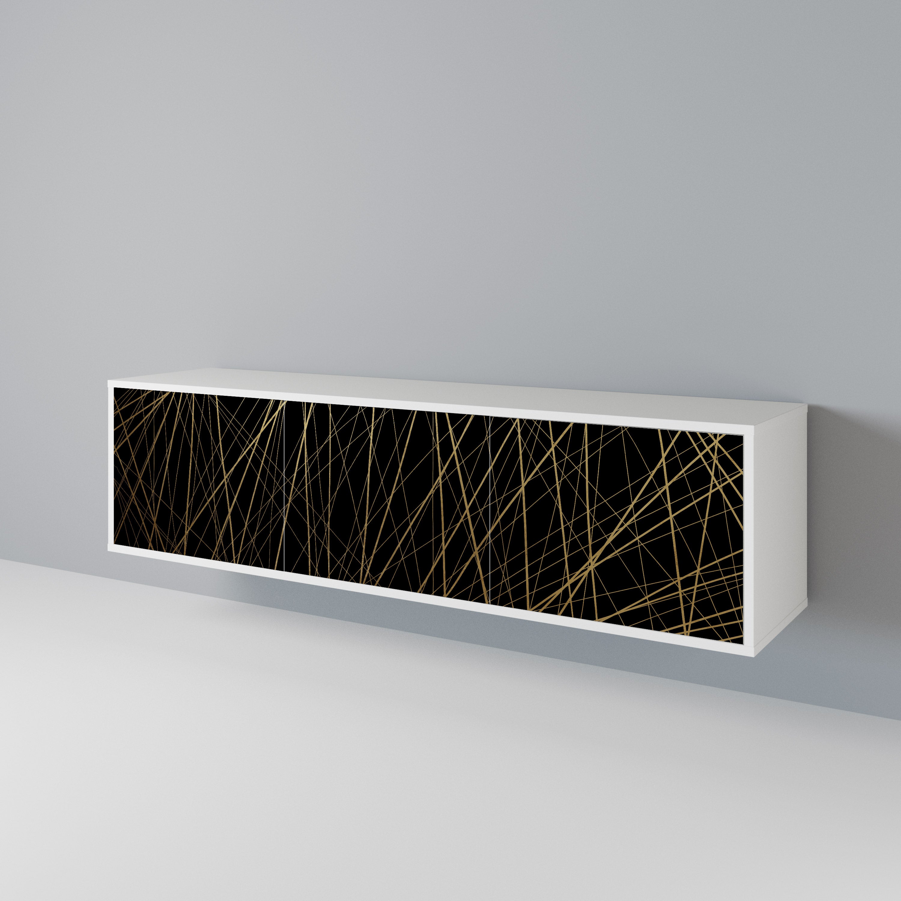 BRIGHT MESH Mueble de TV de 3 Puertas