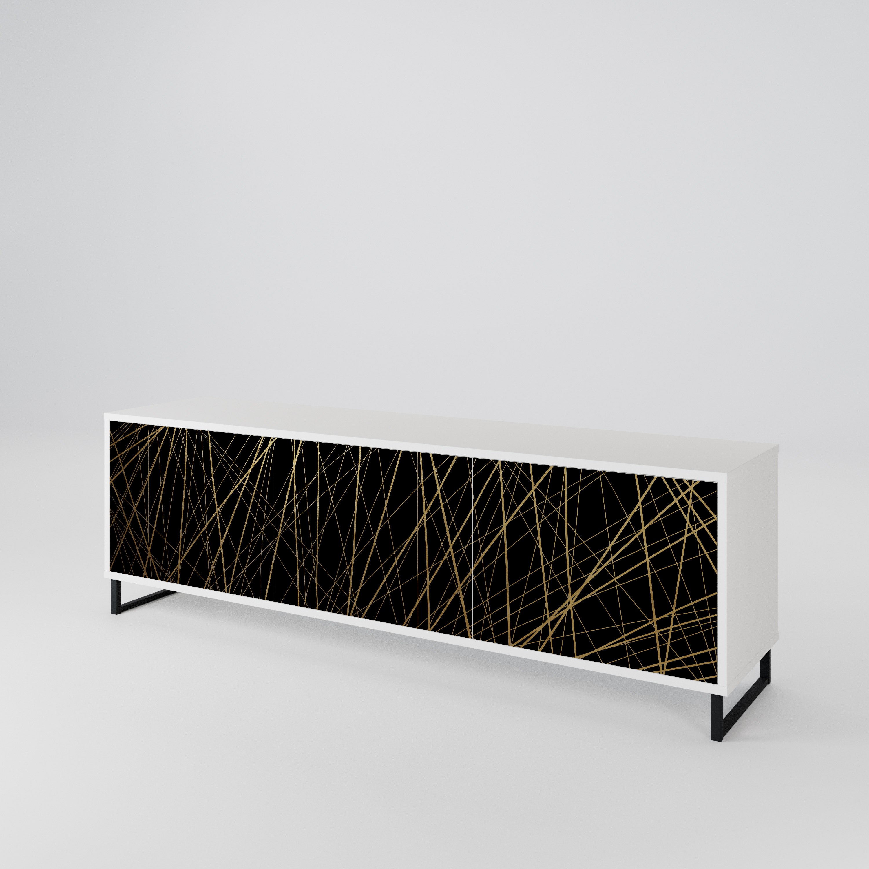 BRIGHT MESH Mueble de TV de 3 Puertas