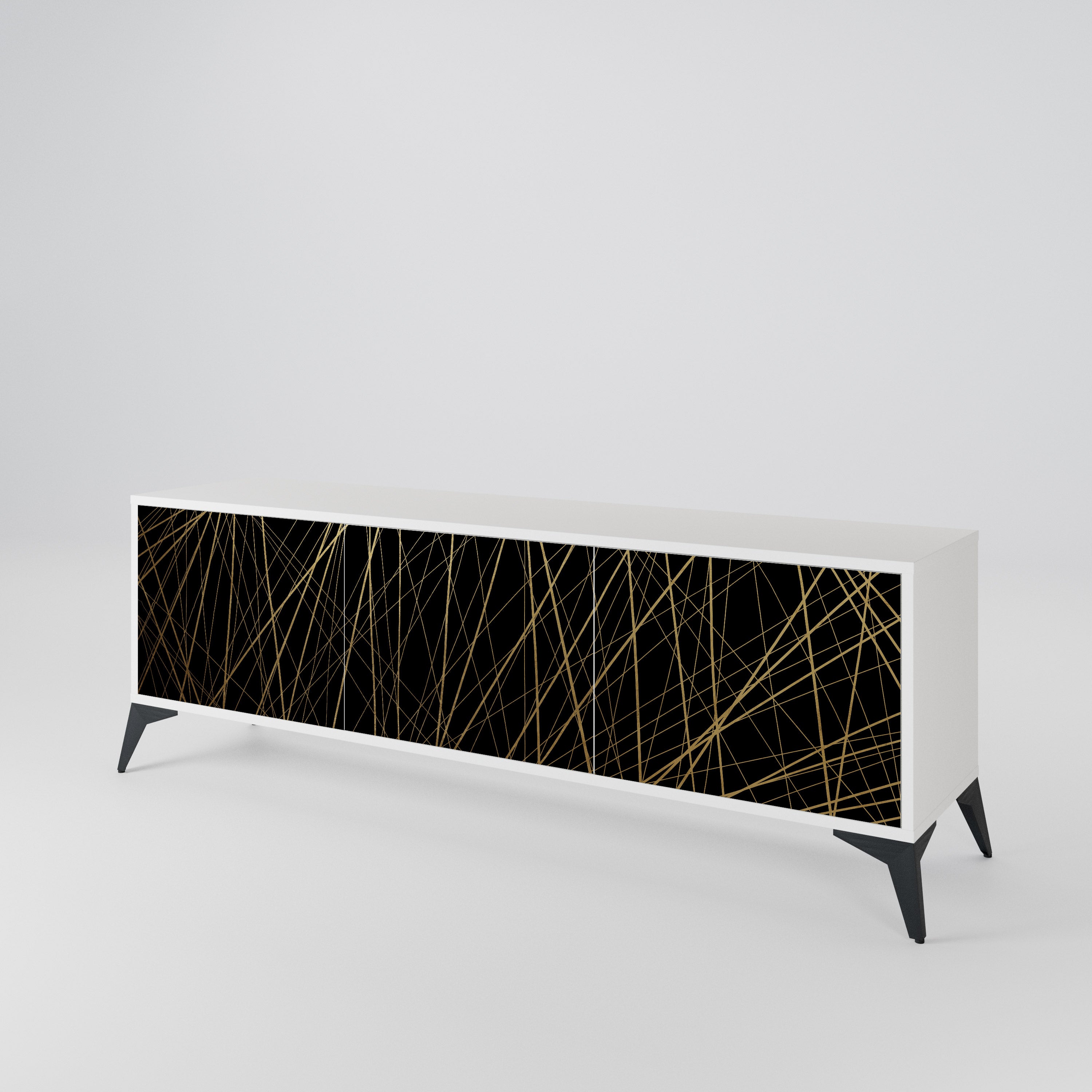 BRIGHT MESH Mueble de TV de 3 Puertas