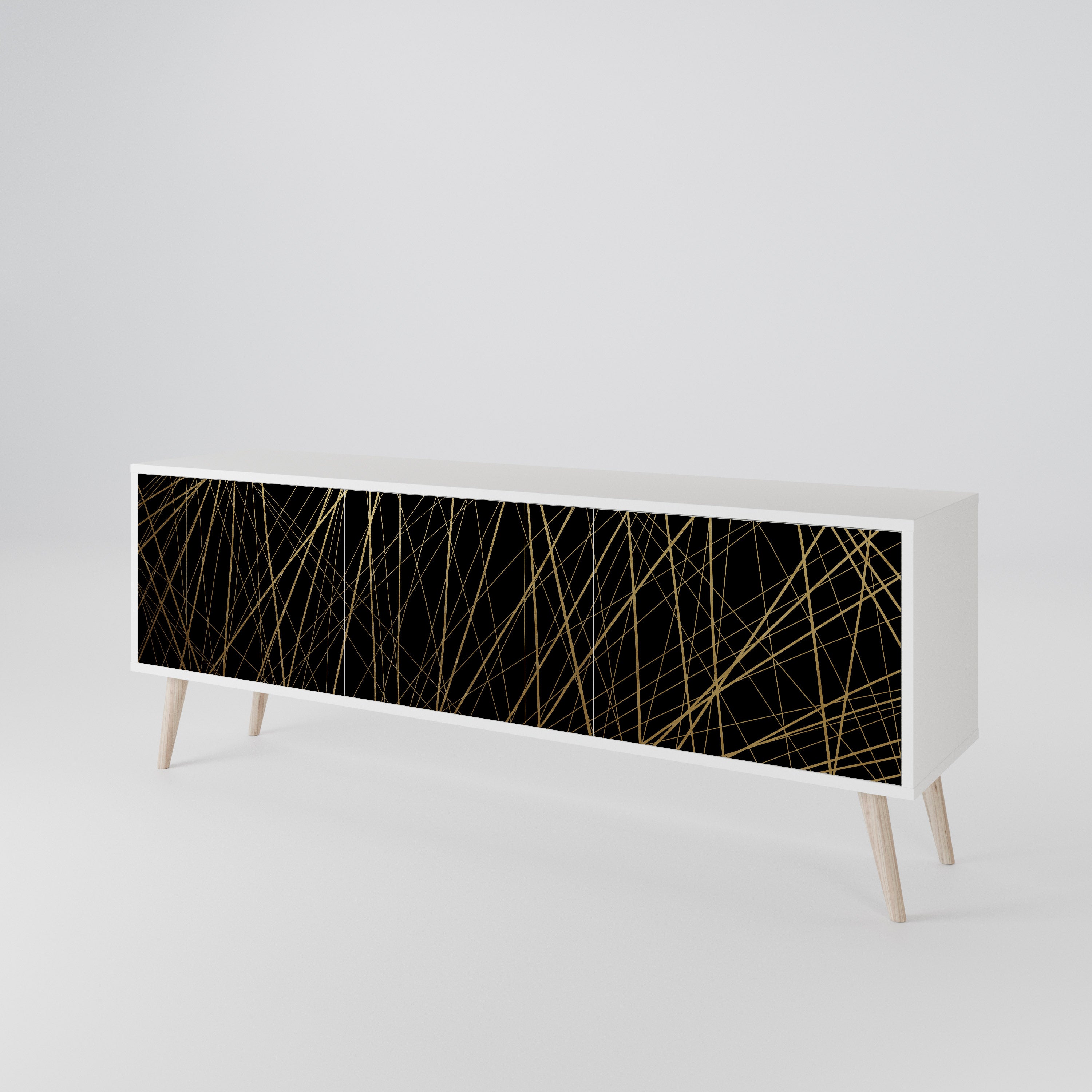 BRIGHT MESH Mueble de TV de 3 Puertas