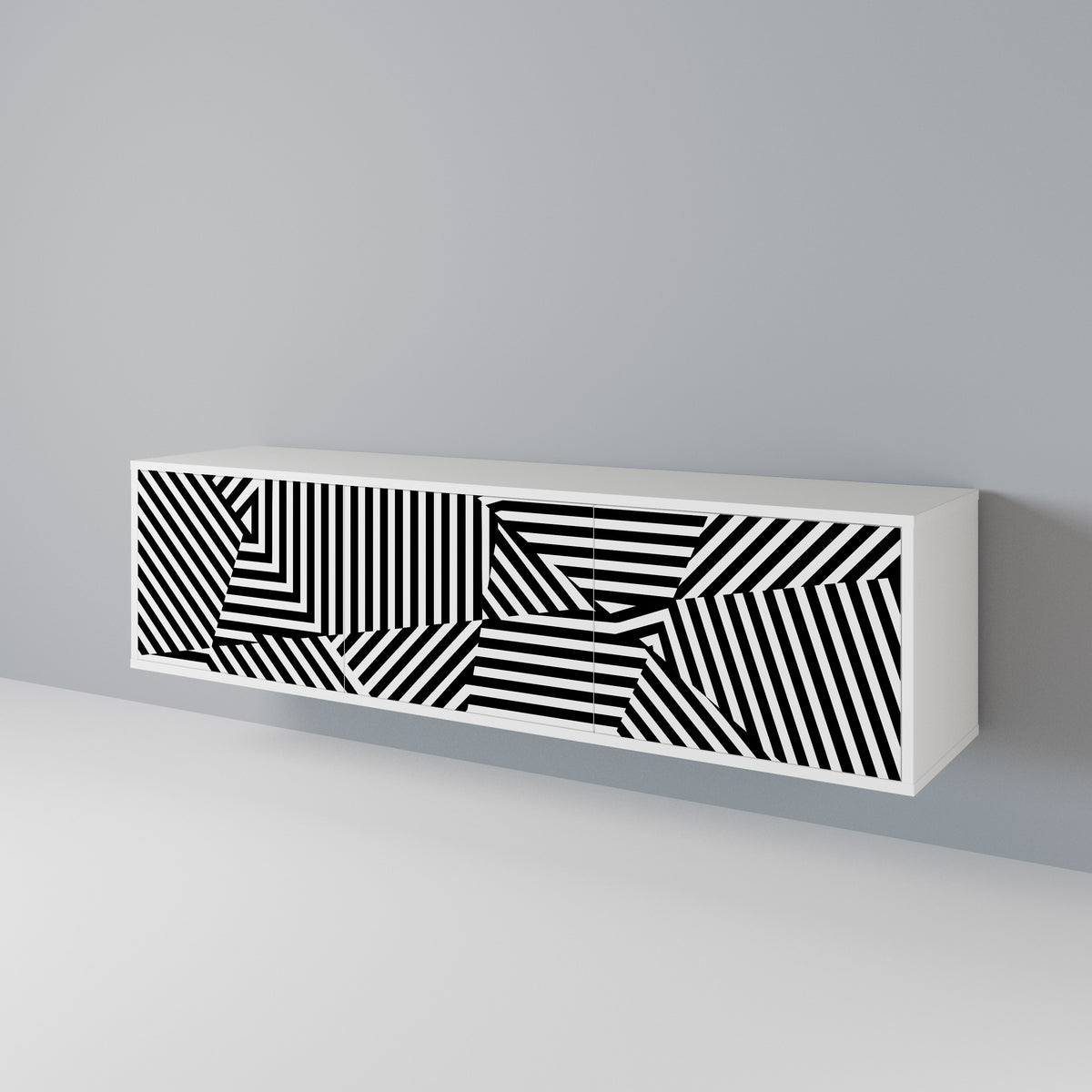 ILLUSIONARY LATTICE Mueble de TV de 3 Puertas