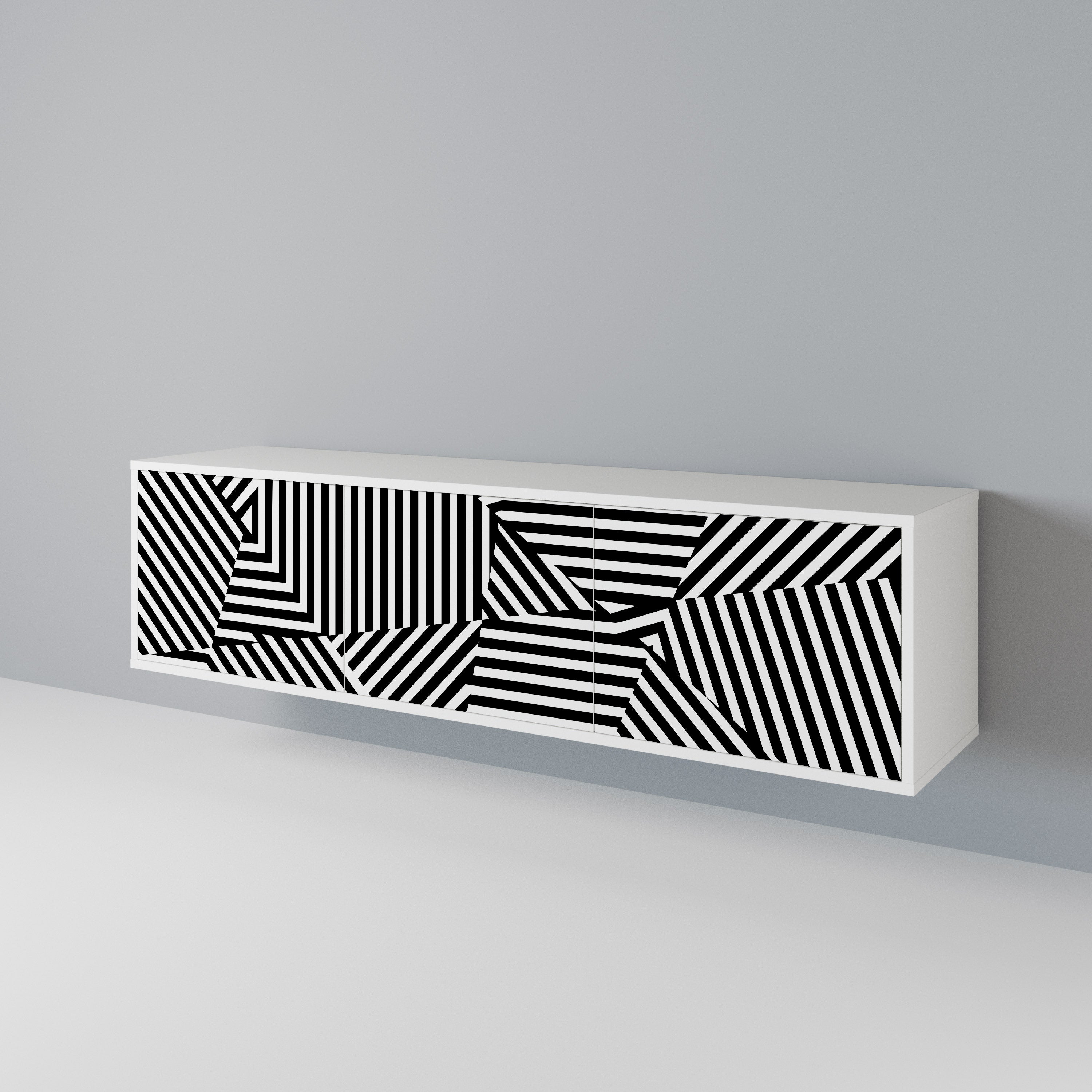 ILLUSIONARY LATTICE Mueble de TV de 3 Puertas
