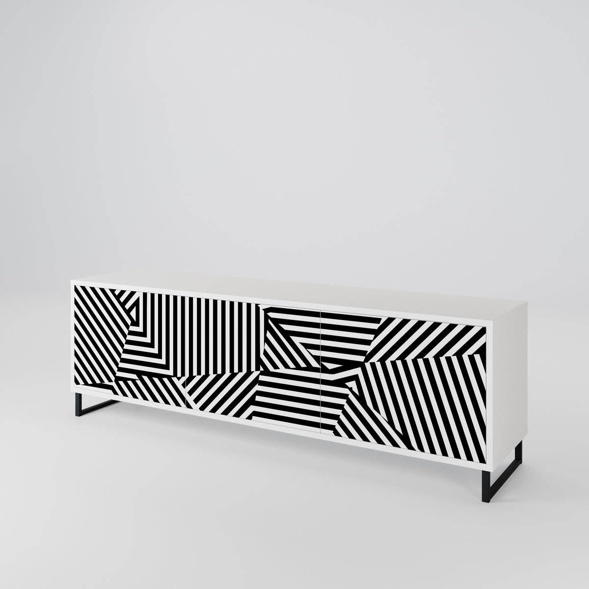 ILLUSIONARY LATTICE Mueble de TV de 3 Puertas