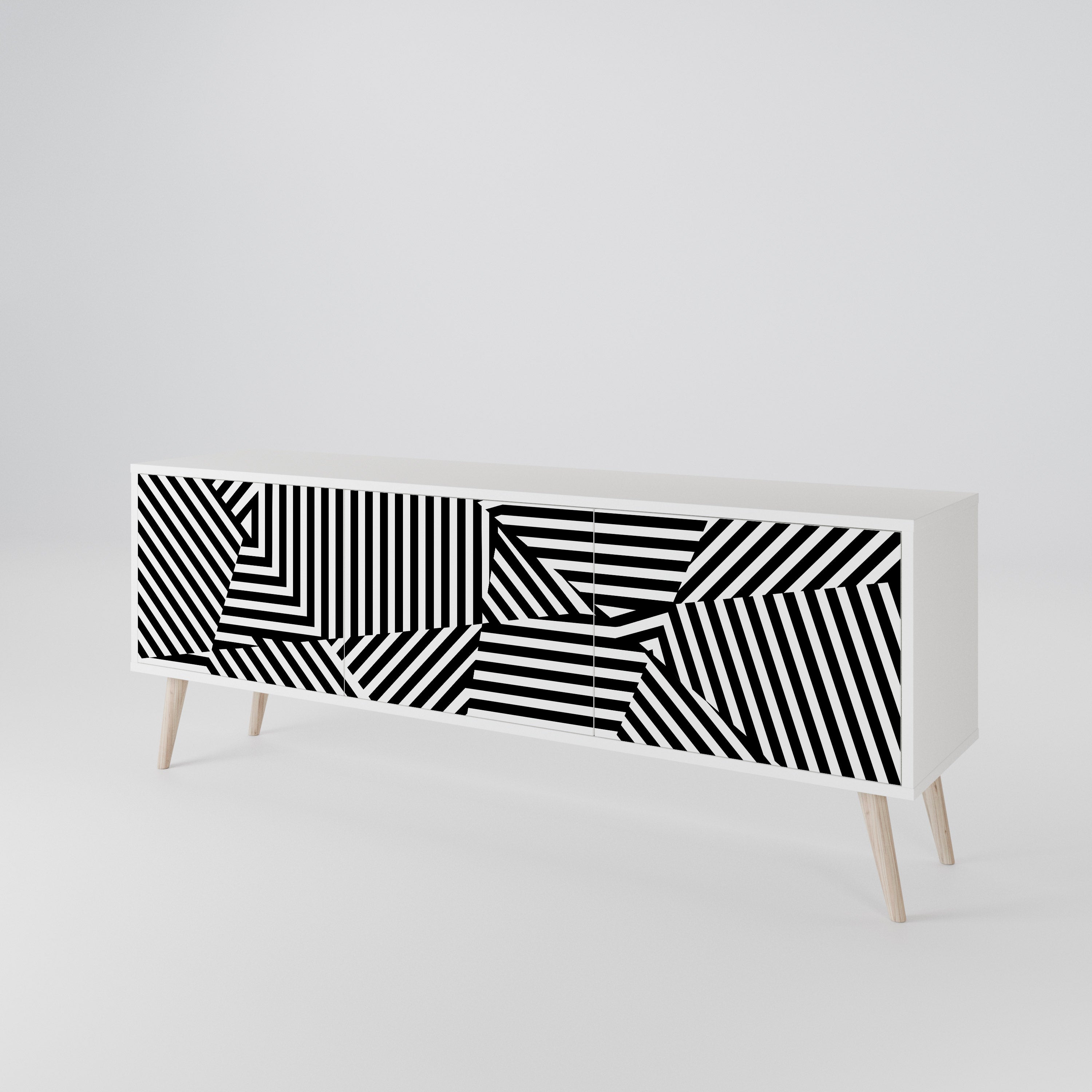 ILLUSIONARY LATTICE Mueble de TV de 3 Puertas
