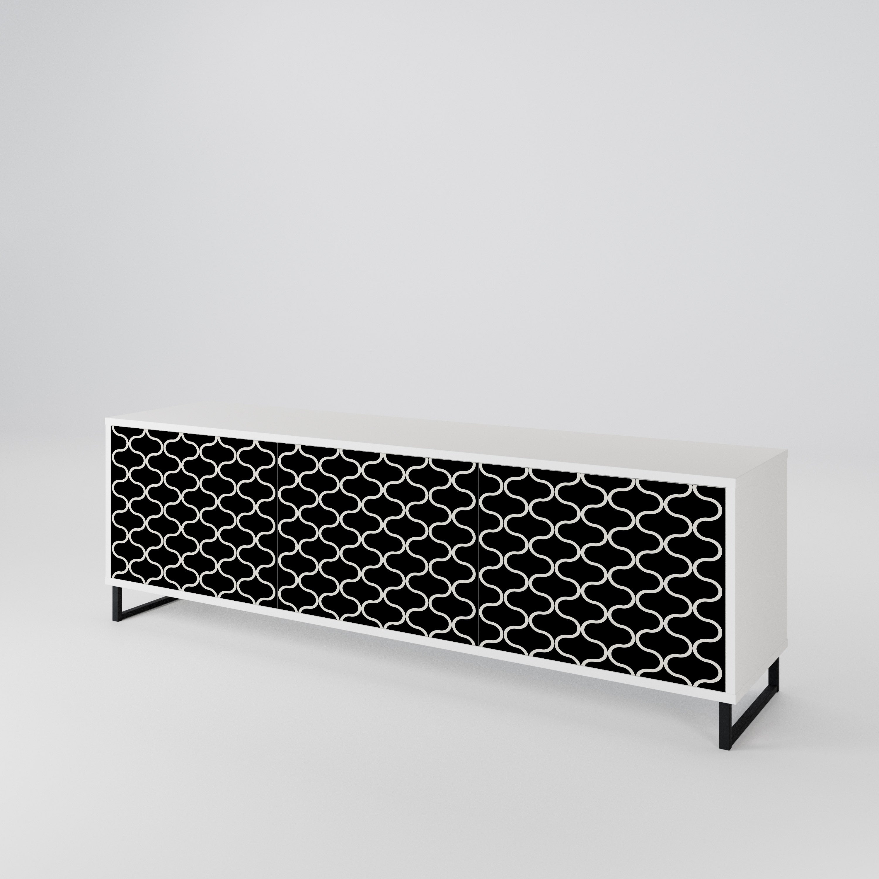 TESSELATED BLACKNESS Mueble de TV de 3 Puertas