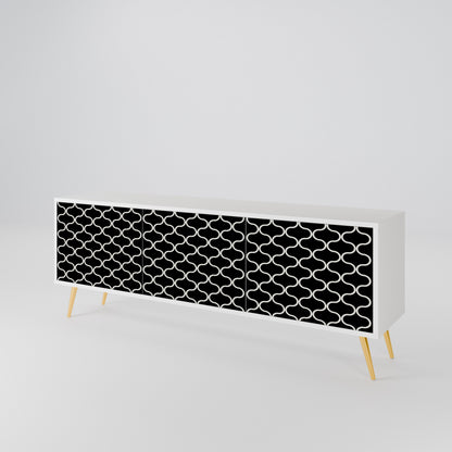 TESSELATED BLACKNESS Mueble de TV de 3 Puertas