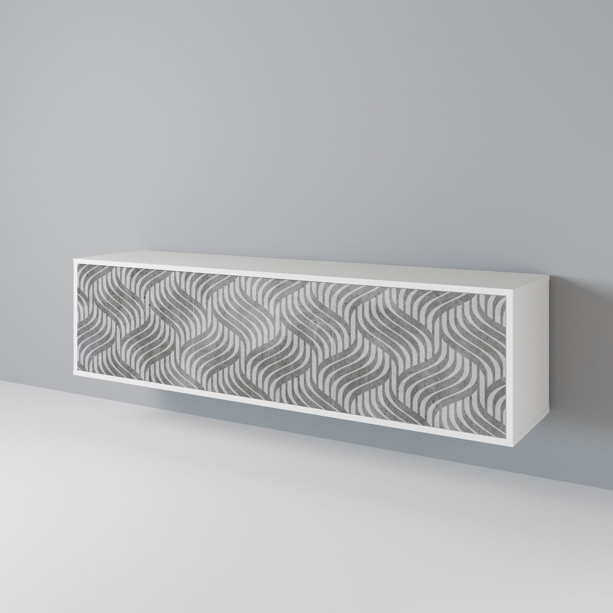 CONCRETE MOVEMENT Mueble de TV de 3 Puertas