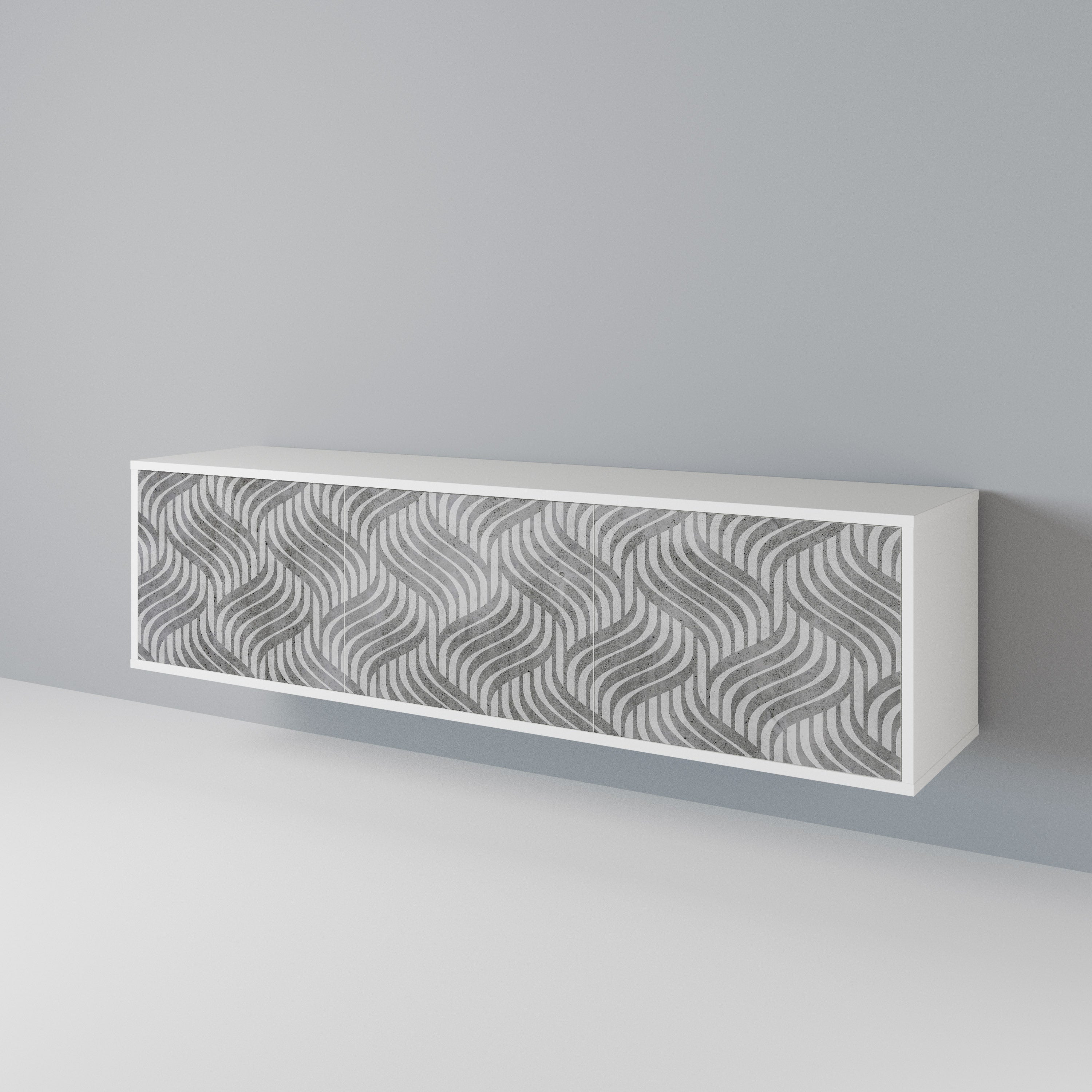 CONCRETE MOVEMENT Mueble de TV de 3 Puertas