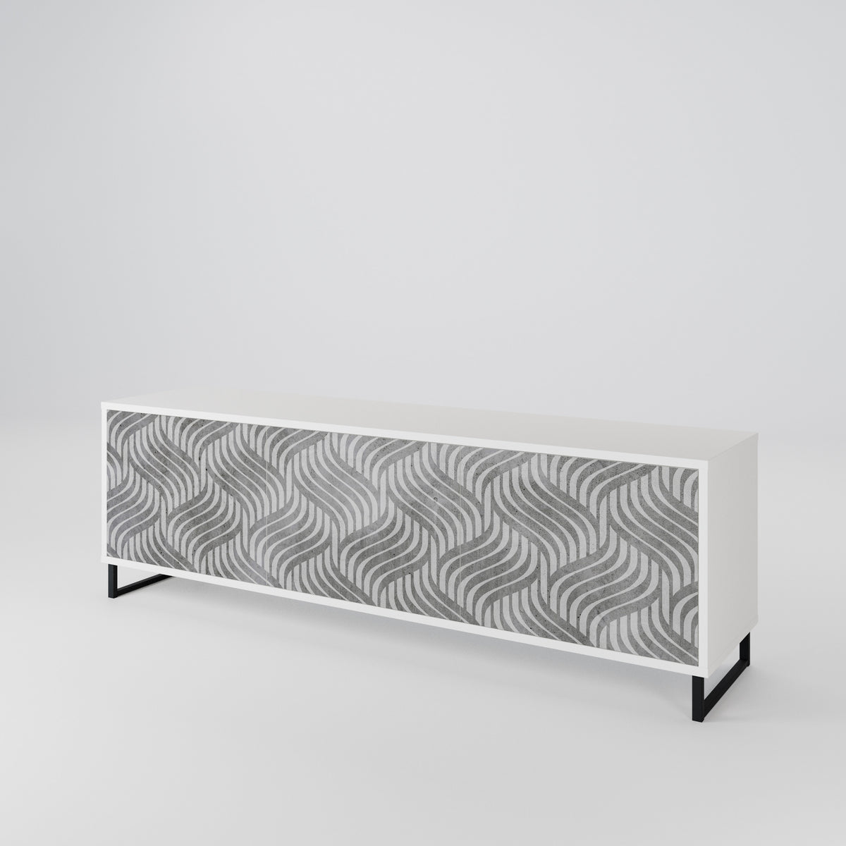 CONCRETE MOVEMENT Mueble de TV de 3 Puertas